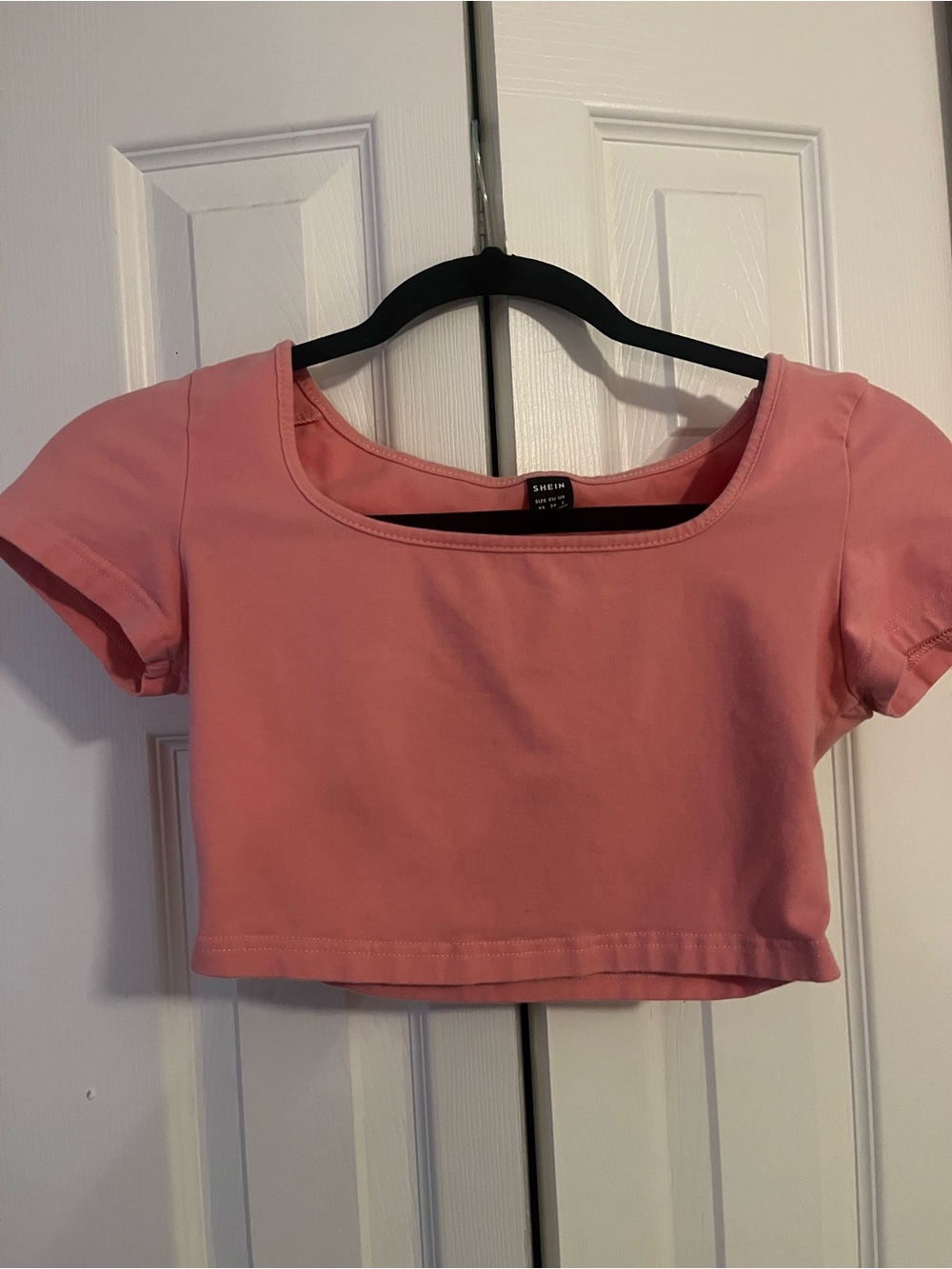 SHEIN women’s short sleeve light pink crop top size XS - Picture 5 of 5